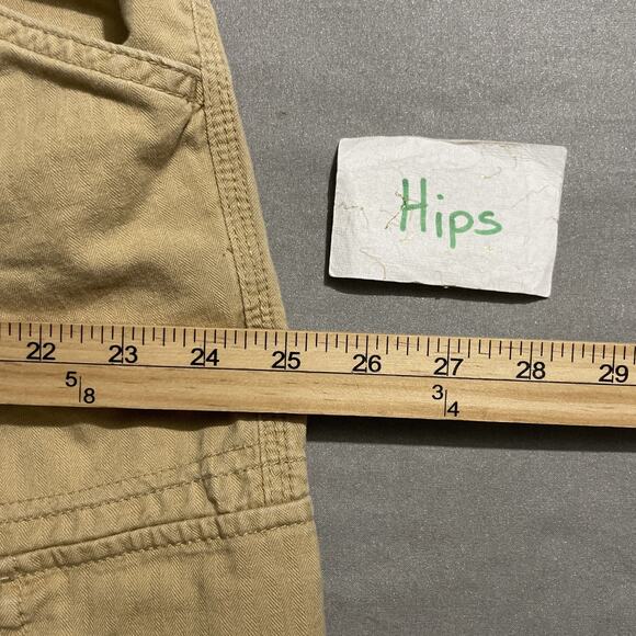 Ralph Lauren Cargo Cropped Pants Plus Size 18W Khaki Utility Outdoors Y2K Baggy - Picture 8 of 10